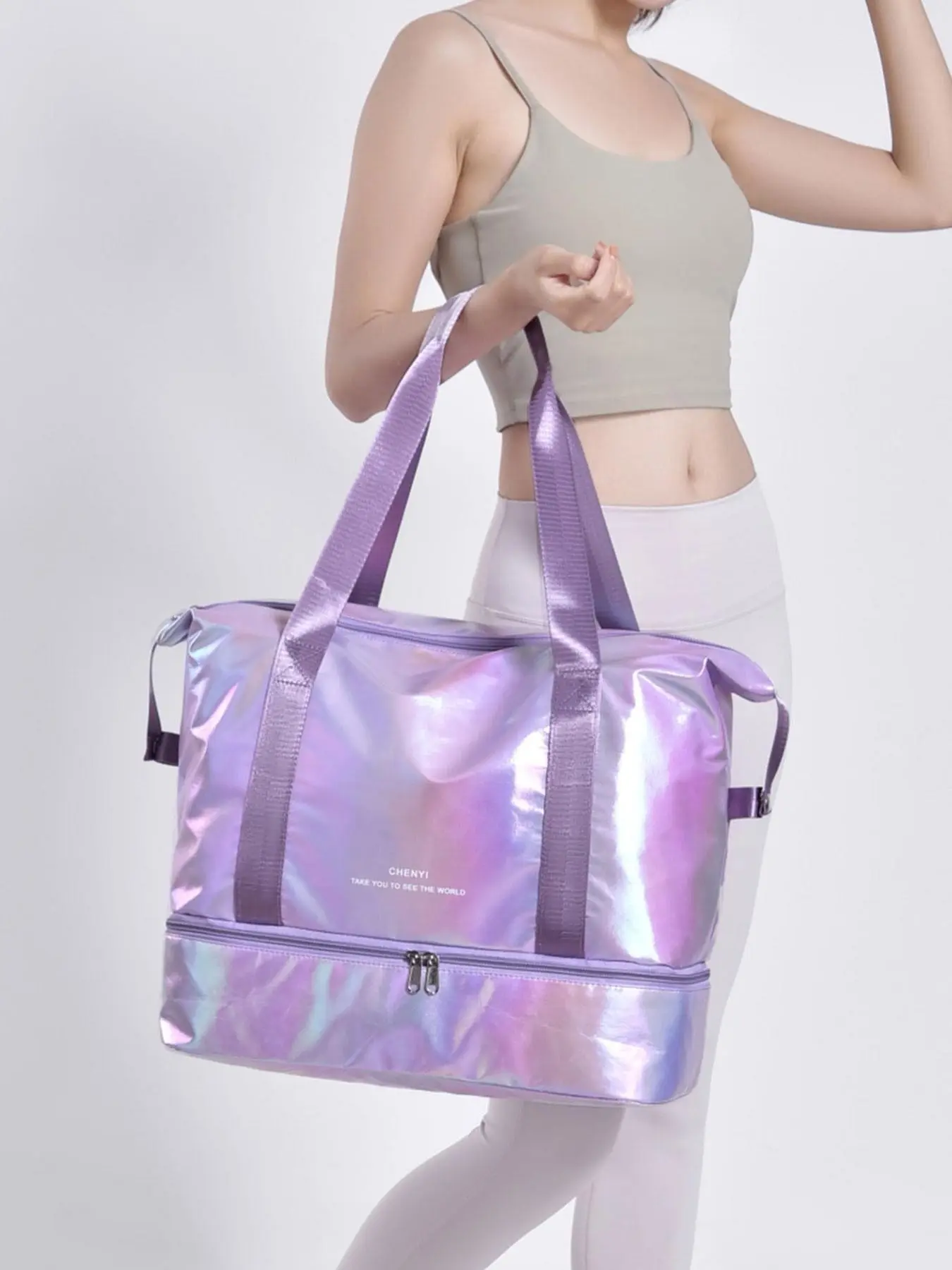 Small niche design, large capacity, versatile shoulder bag, simple and casual daily expandable travel bag, personalized tote bag, Carry Luggage, suitable for short distance travel, sports, Portable for travel, Duffel Bag, Travel Essentials Bag