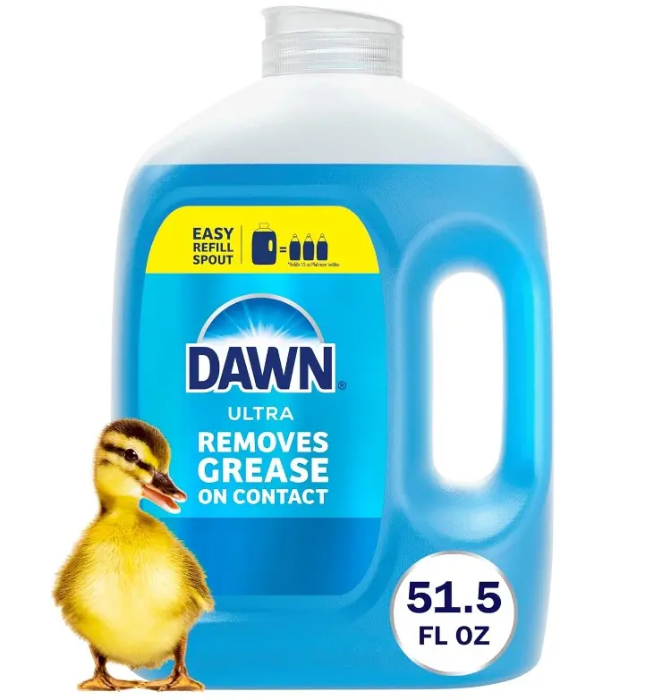 Dawn Ultra Original Dish Soap Refill Jug, Large Size Blue Liquid Dishwashing Detergent, Powerful Dish Soap for Grease, 51.5 oz