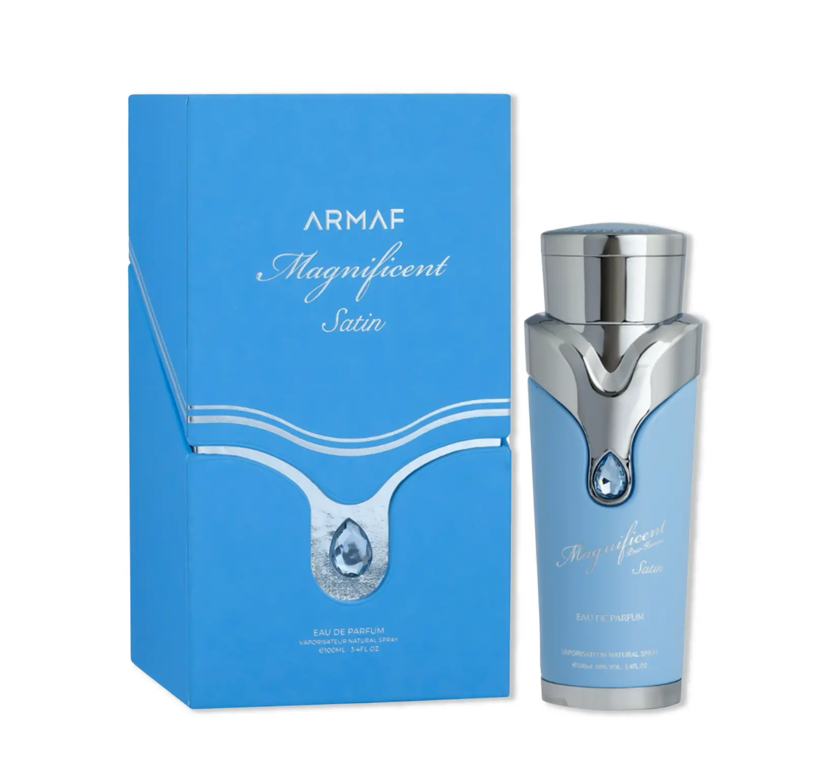 Armaf Magnificent Satin Eau de Parfum (EDP) Spray - Unisex Citrus Fruity Fragrance, Floral Amber Scent, Signature Scent, 3.4 fl oz New Release