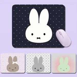 Super cute Miffy, available in a variety of colors Mouse Pad Square rubber mouse pad, locked edge, non-slip, smooth surface. Computer accessory for office & gaming, fits laptop & PC. Available in large 45×40cm and small 22×18cm.