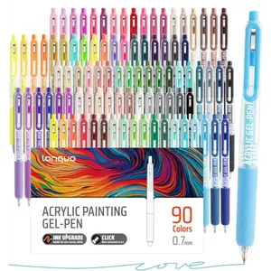 Acrylic Gel Pens, Acrylic Markers, Retractable Colored Pens for Black Paper & White Paper, 0.7mm Fine Point Colorful Pens for Coloring, Writing, Drawing, Journaling, Note Taking, School, Office, Home