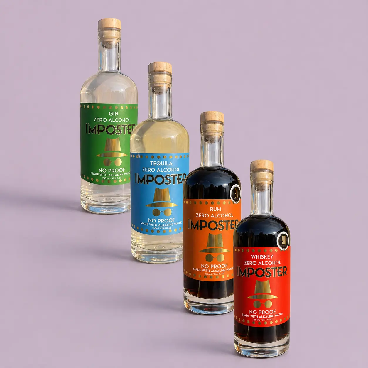 Non-Alcoholic 4-Pack Spirits Sampler Beverage