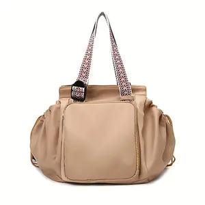 1pc Large Capacity Multi-Functional Drawstring Backpack - Heavy-Duty Gym Bag with Zipper Closure, Spacious Main Compartment & Multiple Pockets, Men, Students, Travel, Work - - Ideal For School, Shopping, Business Trips - Durable & Easy-clean Design