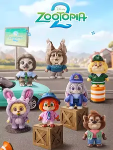Disney Zootopia 2 City Residents Series Vinyl Plush Blind Box,Collect All Beloved Characters Like Judy Hopps, Nick Wilde, Flash & More for Fans,Surprise Unboxing Fun,Cute Desk Decor,Disney Collection,Holiday Gift Birthday Gift (Figurine height 7")