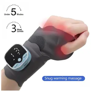 Hand Massager for Arthritis Carpal Tunnel Relief - Portable 5 Modes 9 Levels with Vibration Heat Therapy, Cordless Rechargeable Wrist Massage Wrap for Hand Pain Relaxation, Gift for Women Men Office Workers Seniors eSports Players, Home Travel Hand Care