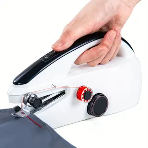 44 Pieces / 55 Piece Set Beginner Hand Sewing Machine Mini Portable Sewing Machine Dual Speed Control Fast Stitching Home Travel DIY Handheld Sewing Machine Size 8.66 Inches * 4.6 Inches * 1.57 Inches (Please Note: Only Suitable for Thin Fabrics / Accesso