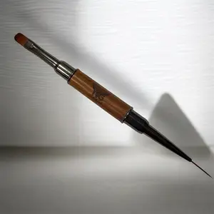 YVG Butterfly Doble Liner Pincel y Lengua de Gato con Cabo de Madera Precision Tool for Detailed Nail Art Application