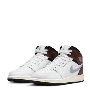 Nike Air Jordan 1 Mid SE White Brown Blue Grey FQ8162-142 GS Youth Fashion Shoes New