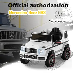 ANPABO Officially Licensed Mercedes-Benz G63 Electric Ride-On Car for Kids with Parent Remote Control LED Headlights Music Player & Horn Soft Start Low Battery Prompt Safe & Fun Kids' Electric Vehicle - Truck #Summervibes