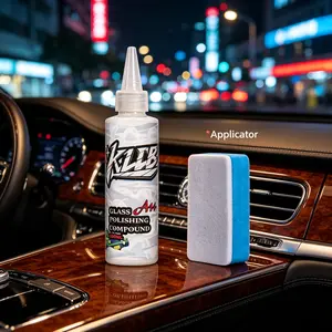Clear Vision Game-Changer,Car Glass Oil Film Remover & Polish Kit – Streak-Free Windshield Cleaner – Removes Stubborn Water Spots & Heavy Stains – Essential Car Care for Safe Driving – 150ml with Sponge