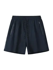 Men's Solid Zipper Pocket Shorts, Loose Casual Comfy Breathable Shorts for Summer, Men's Bottoms for Daily Wear