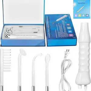 American standard plug, women's facial care equipment, Facial beauty instrument, portable high-frequency facial stick 4-in-1, suitable for head, face, neck, electrode care equipment, Halloween gifts for family, friends, Christmas gifts