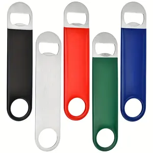 Stainless Steel Bottle Opener Set, 5 Pieces, 17.8 Cm, Colorful Bar Spoons, Hanging Hole Design, Kitchen, Bar, Restaurant Use