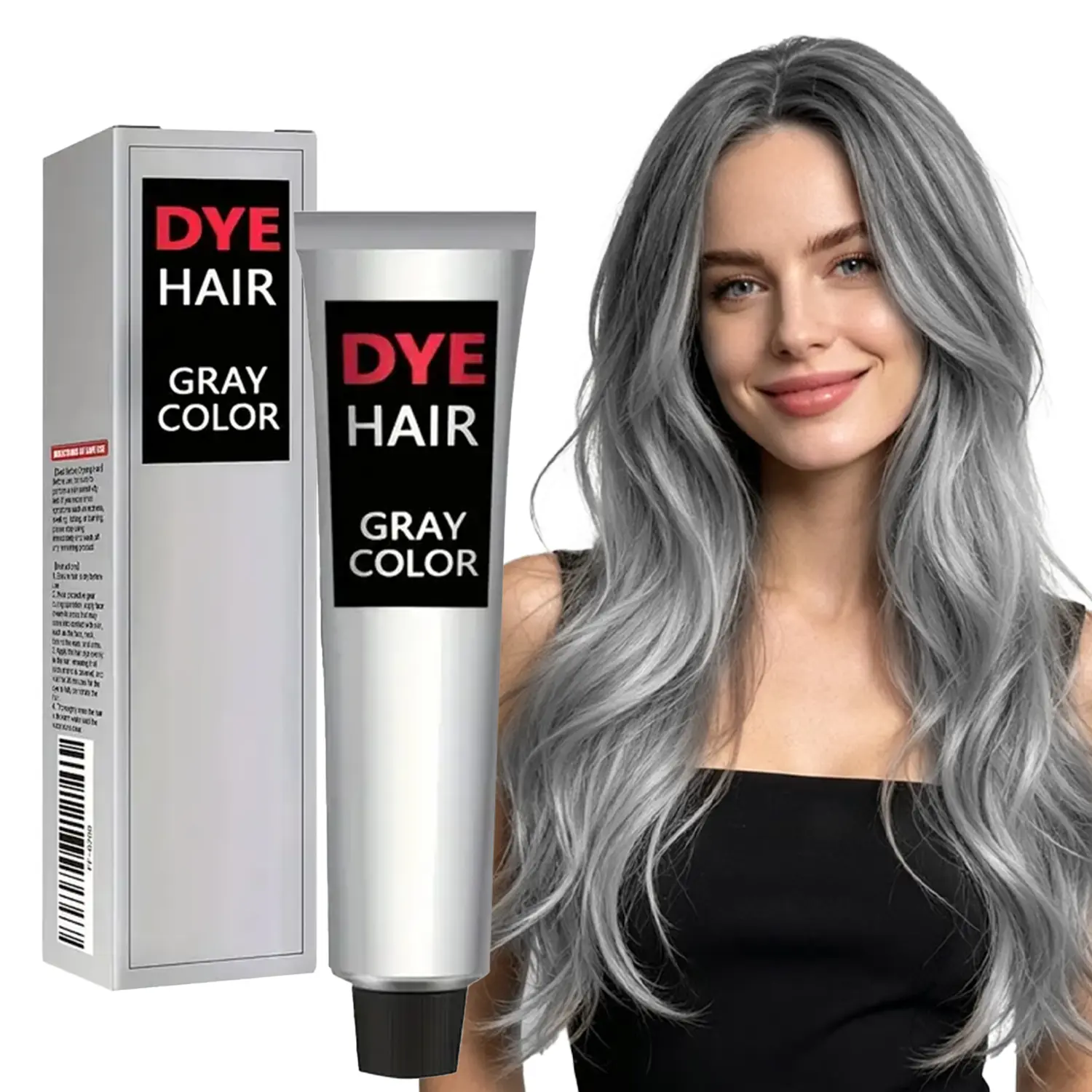 Silver Hair Dye – Silver Gray Hair Color for Lightened & Bleached Hair, 2-in-1 Nourishing Hair Color & Conditioner, Plant-Infused Formula, Temporary Silver Hair Color for All Hair Types