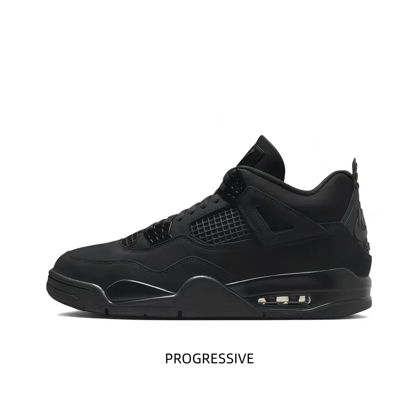 Full Black Matte High-Top Basketball Sneakers - Cushioned Air Midsole - Sports Collectibles Accessory for Street Style & Casual Daily Travel