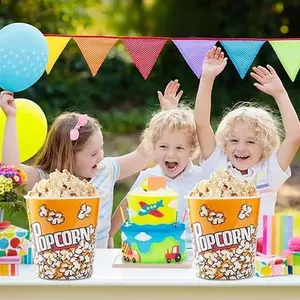 Reusable Customizable Classic Poppincrunch Popcorn Bucket, Large-Capacity Kitchenware Essential for Home Movie Nights, Birthday Parties