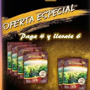 Vida Divina Te Divina - Herbal Tea with 12 Herbs & Reishi - No Caffeine - Amber Color - 6 Sachets per Pack - Buy 4 Get 6 - Natural Beverage Drink