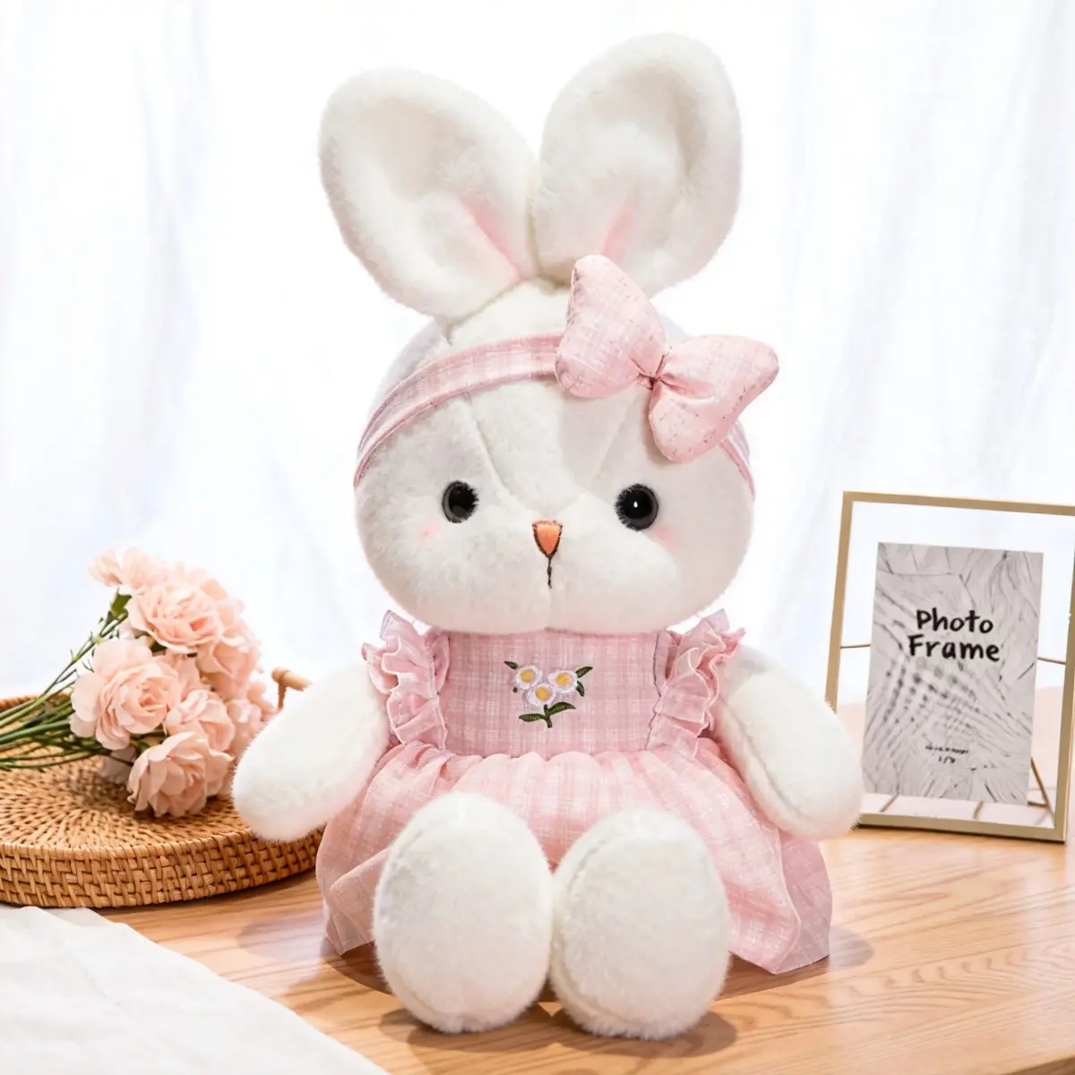 15.8in Bunny  stuffed animals plushies toys girl toy Extra Soft Fluffy whimsical squishy para mi novia para amigas fun stocking stuffers tiktok shop deals birthday gifts,summervibes,summervibes,pillow toy, mothers day gift