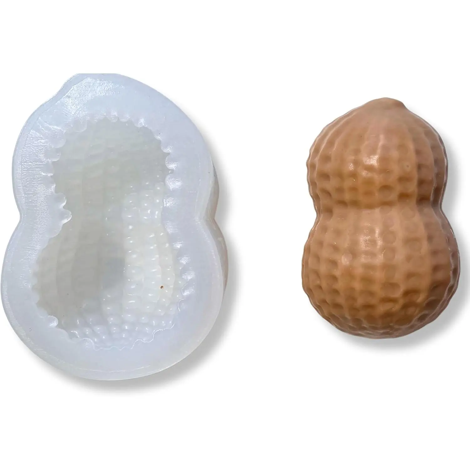 Realistic Peanut Silicone Mold, Food-Grade BPA-Free, 3x1.75 Inch, 100ml, for Chocolate, Mousse, Candle Making Baking Tool for Viral Fruit-Shaped Pastries Bakery Supply