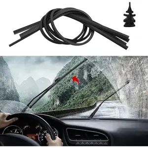 4PCS Wiper Blade Refill, Universal Wiper Rubber Refills, Adjustable Size of Universal Replacement Windshield Wiper Refill Replacement for Front & Rear Windshield Wiper Baldes Rubber Strip (26Inch)