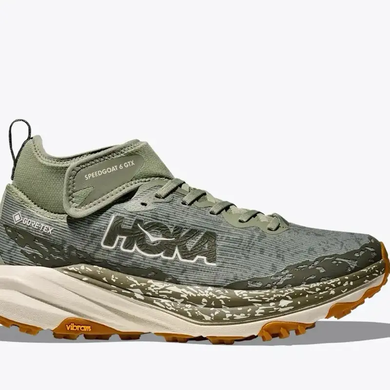 Mens Hoka Speedgoat 6 Mid GTX Sea Moss Oat Milk
