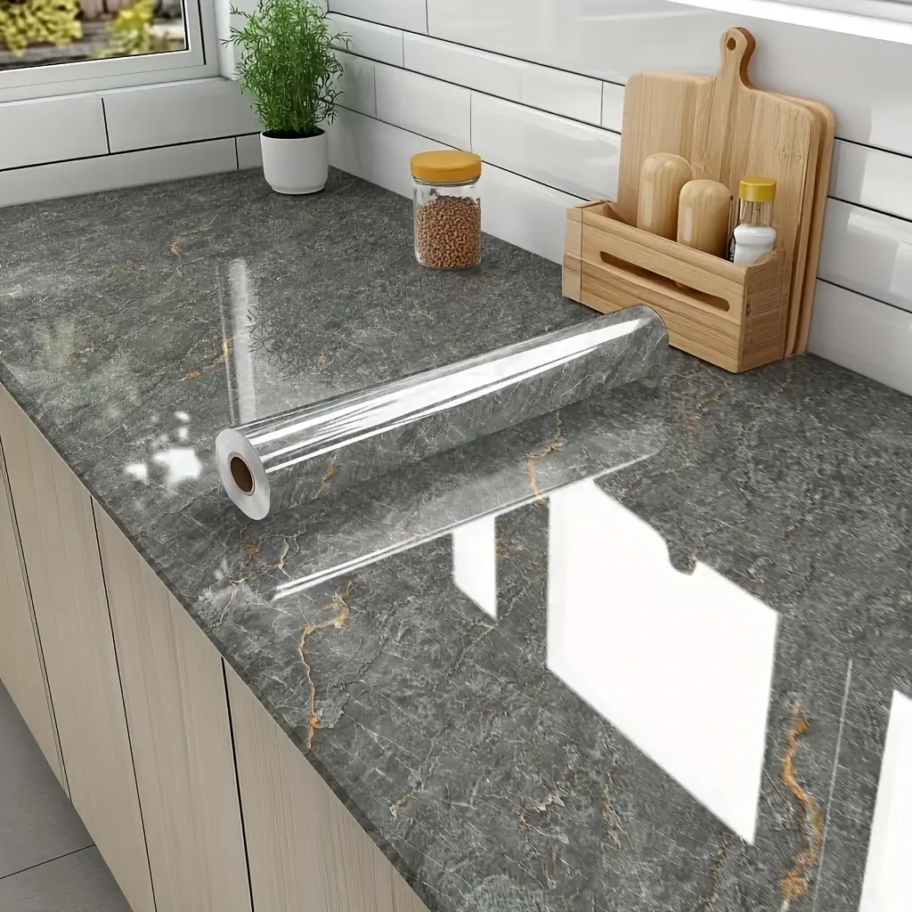 Peel and Stick Wallpaper Roll - [23.62*393.70 in] Smooth, Moisture-Proof, Temporary Self-Adhesive, Suitable for Kitchen Countertops, Home Wall Renovation