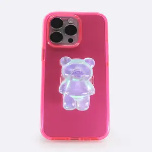 Gummy Bear Phone Grip Socket - Colorful Resin Stand for Smartphones & Cellphones - Adhesive Backing, Secure Grip, Hands-Free Viewing - Lightweight & Easy to Attach - Perfect Gift
