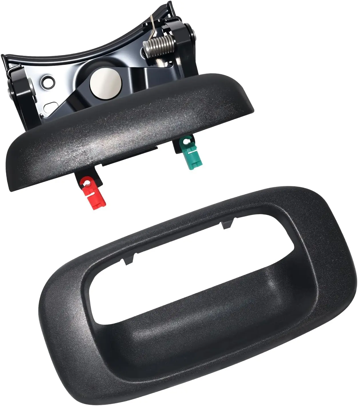 Rear Tailgate Handle and Bezel Trim Set - Original Fit Latch for Chevy/GMC Silverado Sierra 1500 HD 2500 3500, 1999-2007, OE#15997911 15228539