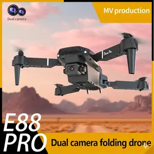 E88 Pro Dual Camera Folding Drone for Adults and Beginners, HD FPV RC Quadcopter with Smart Obstacle Avoidance, Trajectory Flight & Headless Mode, Carrying Case Toy Drone Gifts