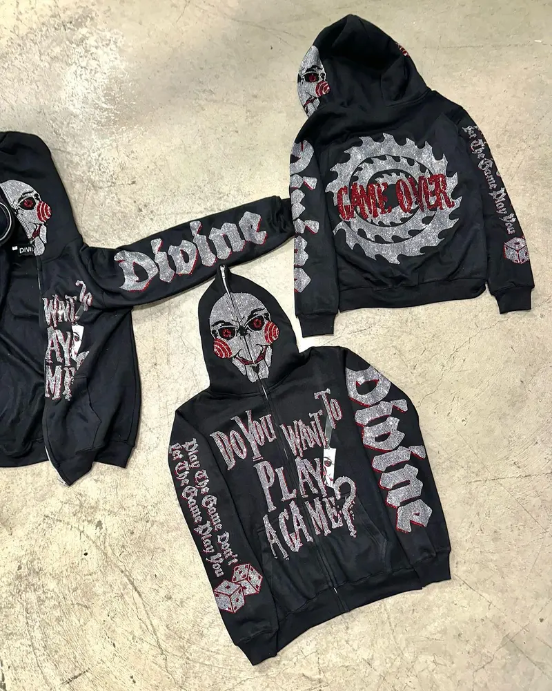 gothic zip up pointy hood hoodie - TikTok Shop