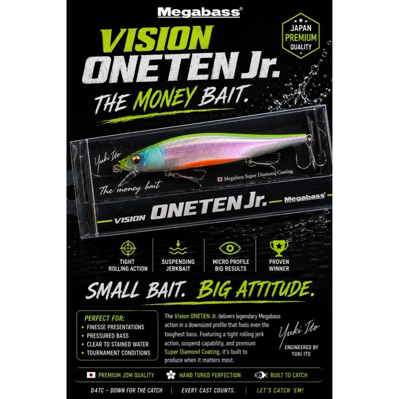 Megabass Vision ONETEN Jr. (Aurora reaction)