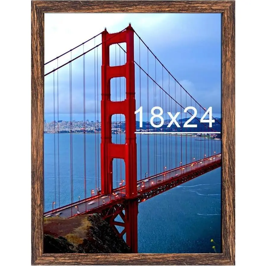 18x24 Poster Frame, Picture Frames for Wall, Single, Brown