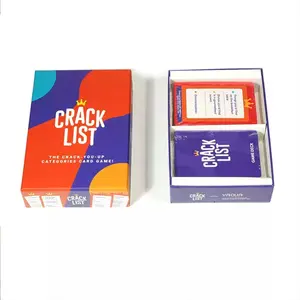 Crack List Card Game, Pop Art Design, Blue Blocks, Fast-Paced Party Game, Theme-Based Quick Examples