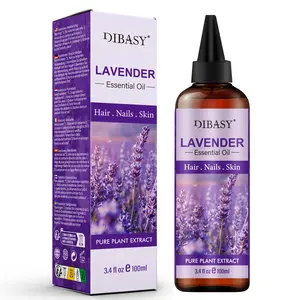 LAVENDER Essential Oil 100% Pure and Natural - Essential Oils for Diffuser, Aromatherapy, Soap and Candle Making nourish scalp dry body hexane free castor vertigo ease Moisturizing Firming Body Massage Oil