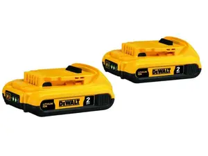 DEWALT 20V 2Ah DCB203-2 MAX Compact Power Tool Battery - High Capacity Lithium Ion for Efficient Performance