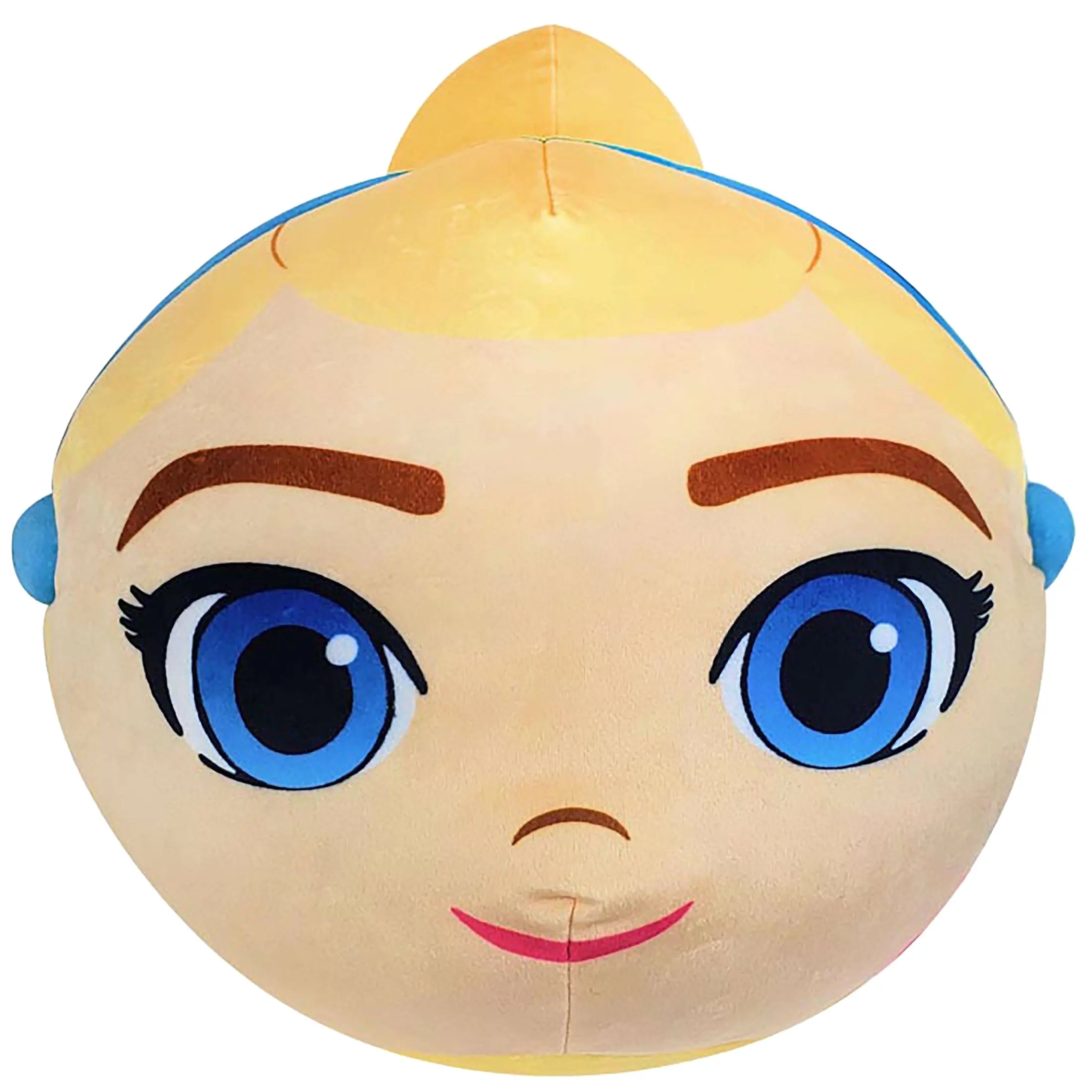 Disney Princess Cinderella Inspired Plush Cloud Pillow - Travel-Ready Size, 3D Bun Charm, Headrest for Relaxing Resting