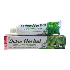 Dabur Herbal Oral Protection Basil Toothpaste with Zinc for Antibacterial Protection & Fresh Breath