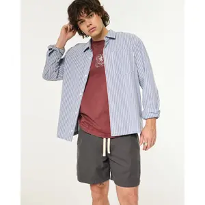 Hollister Mid-Thigh Linen-Blend Pull-On Shorts