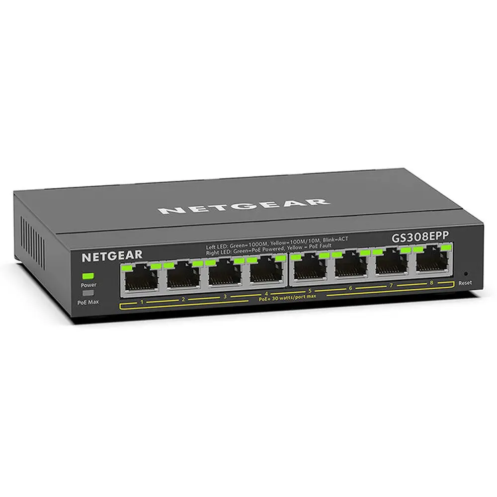 NETGEAR GS308EPP 8-Port Gigabit PoE+ Compliant Managed Switch
