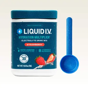 Liquid I.V. Hydration Multiplier - Strawberry - MultiServe - Scooper Included | Electrolyte Powder Drink Mix | Convenient MultiServe Container | 8 Vitamins & Nutrients | 30 Servings per Container
