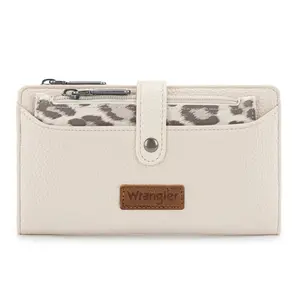 Wrangler Western Bi-Fold RFID Wallet Wristlet With Detachable Pouch