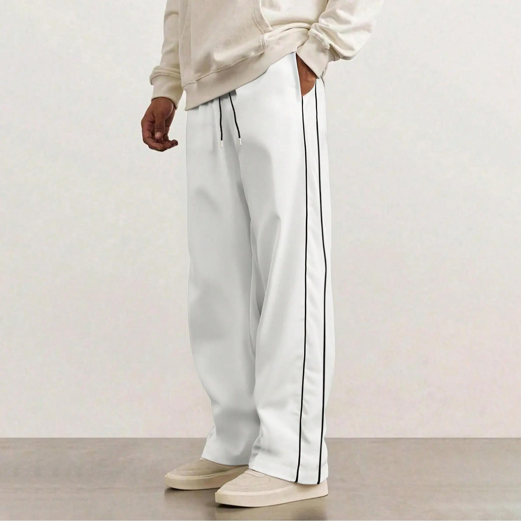 Men’s summer casual athletic pants, loose straight cut, quick-drying lightweight, outdoor jogging pants