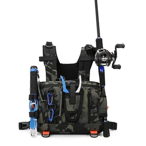 New tactical chest bag, multifunctional cross-country running bag, portable hiking and cycling backpack, vest bag, lure fishing bag