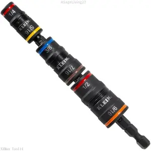 Tools 32933 Impact Driver, SAE 7-in-1 Impact Rated Socket Set, 3 Flip Sockets with 6 Hex Driver Sizes and 1/4-Inch Bit Holder, 5-Inch ShaftASageLiving27XXMax Tool14