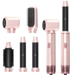 Hair Dryer Brush 5 in 1, Blow Dryer Brush Set Upgrade Hot Air Brush As A Gift for Straight/Curl/Drying/Smoothing Air Styler Curling Wrap Air Curler, Curling Iron Hair Styling Tools, Christmas, New Year Gift, Hair Straightener Comb