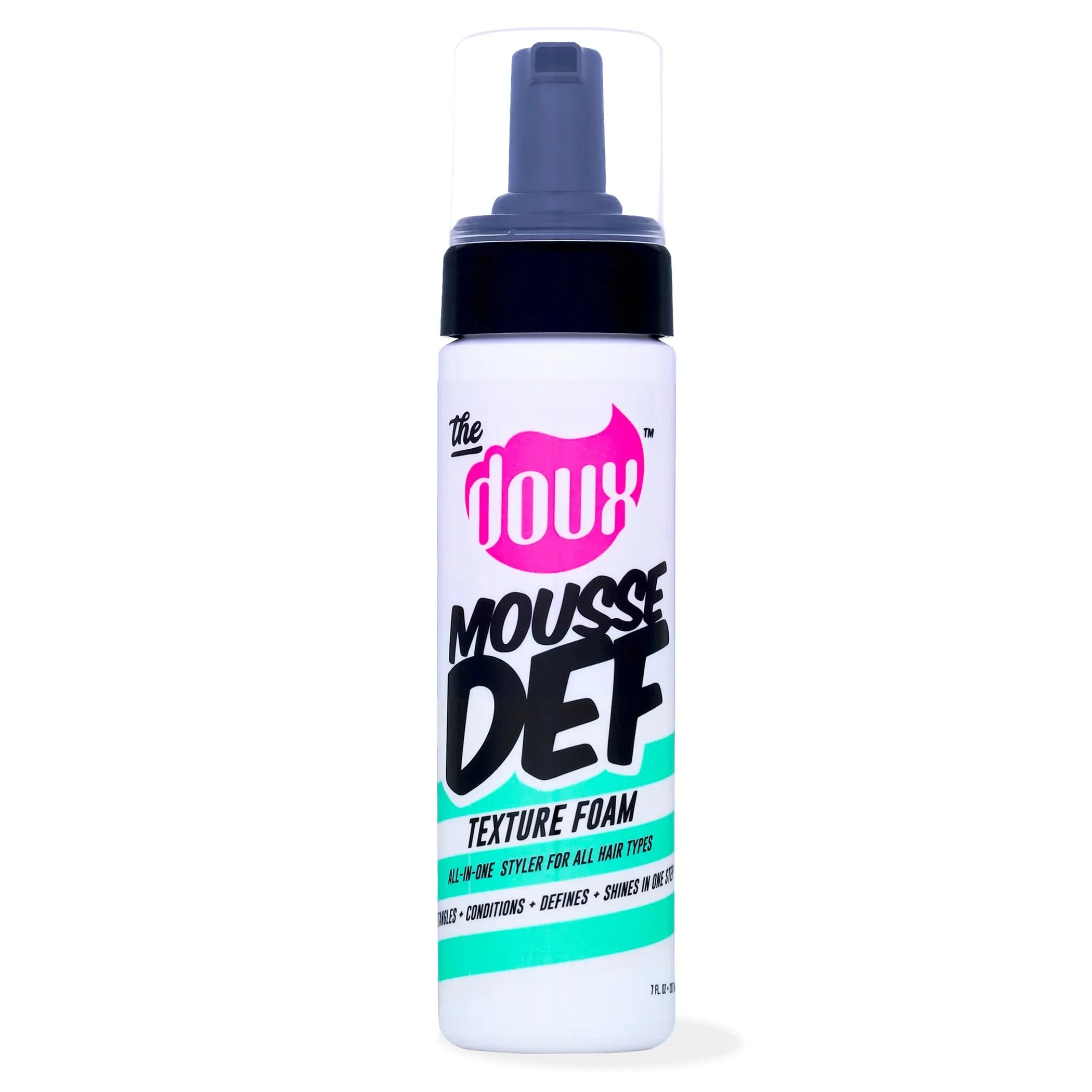 The Doux Mousse Def Texture Foam for Shiny, Defined Curls - Curly Hair Foam with Aloe & Silk Protein, Haircare Product, 7 oz, Creamy Curl Mousse, Sculpt And Define, Curly Hair Products