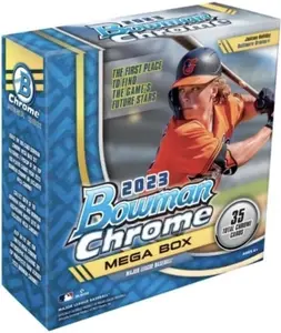 Topps 2023 Bowman Chrome MLB Baseball Mega Box Factory Sealed 7 Packs 5 Cards Each 10 Exclusive Parallels 1st Chrome & Rookie Autographs