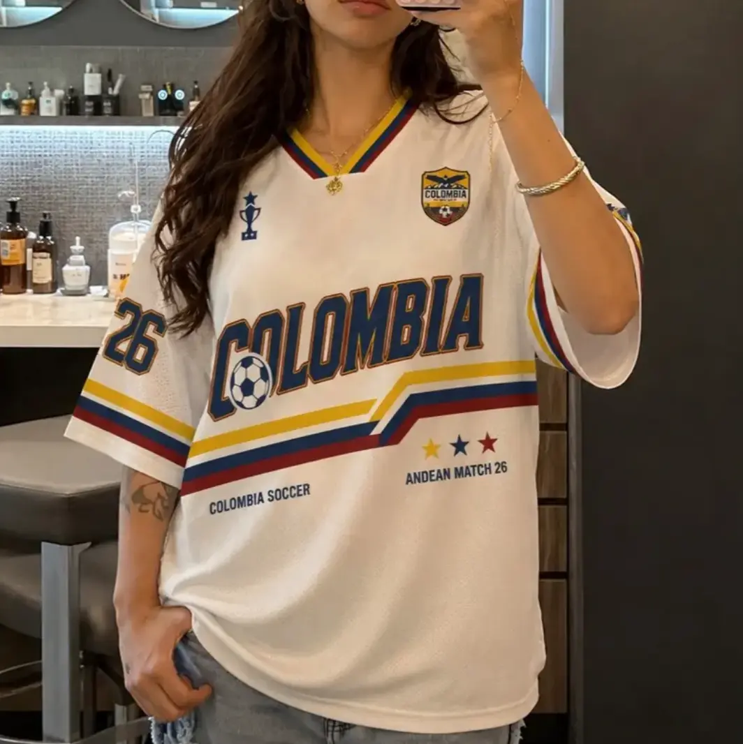 [Custom any Request] Custom Colombia Soccer Jersey Shirt, Retro Football Jersey, Personalized Name & Number Soccer Top, WC 2026 Fan Apparel, Unisex Game Day Gift Jersey
