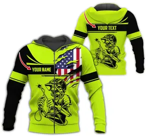 Personalized Welder Hoodie – Custom Name & Color 3D Print Workwear, Welding Lover Gift, All Over Printed Welder Sweatshirt for Men & Women