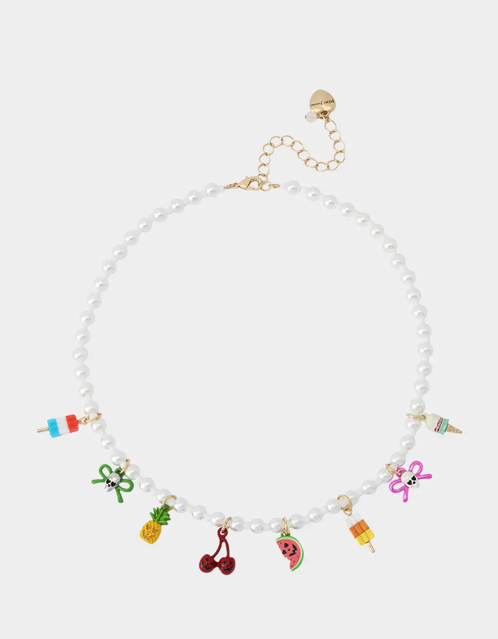 SUMMERWEEN CHARM FRONTAL NECKALCE PEARL